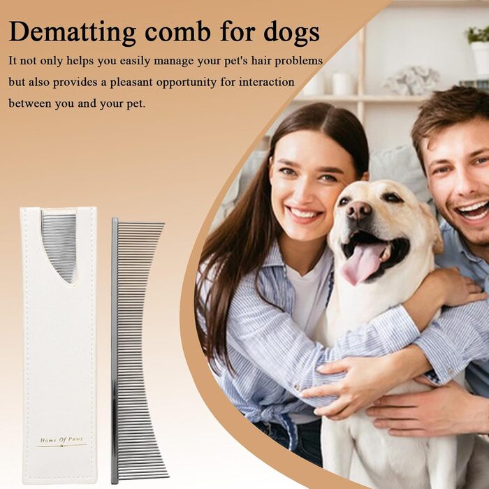 Гребінець для собак та котів | Щітка для догляду за шерстю | Для довгошерстих порід | Щоденний догляд | Після купання | Для людей похилого віку та цуценят | Сріблястого кольору