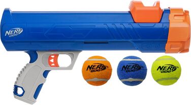 Іграшка для собак Nerf Dog Blaster з 3 м'ячами в сітці, 40,6 см, синій/оранжевий/зелений