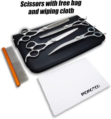 Професійна вигнута ножиця для грумінгу собак і котів, 440C сталь, 20.3 см (8'')