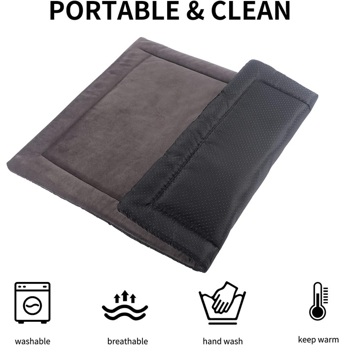 М'який килимок для собак та котів IEUUMLER: теплий, неслизький, легко миється (89x58 см, світло-коричневий)