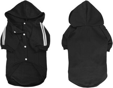 Теплий пуловер для собак NAMSAN — зимовий одяг для великих собак, чорний (2XL)