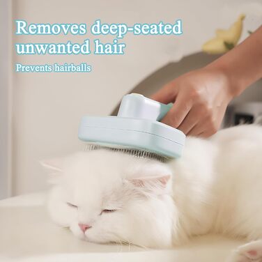 Іонна щітка для тварин Piddy Pet - професійна щітка з подвійним іонізатором, самоочисна щітка для собак та котів з короткою та довгою шерстю, розплутує шерсть