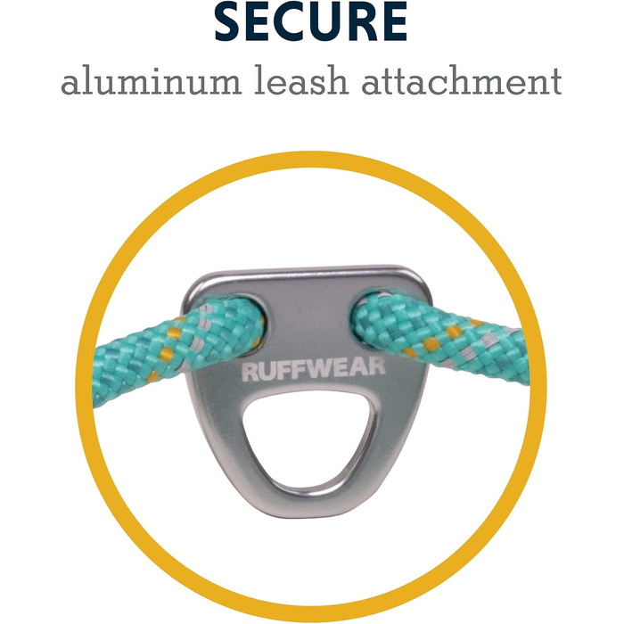 Нашийник для собак RUFFWEAR Knot-a-Collar, світловідбивний, регульований, мотузковий, 51-66 см, бірюзовий