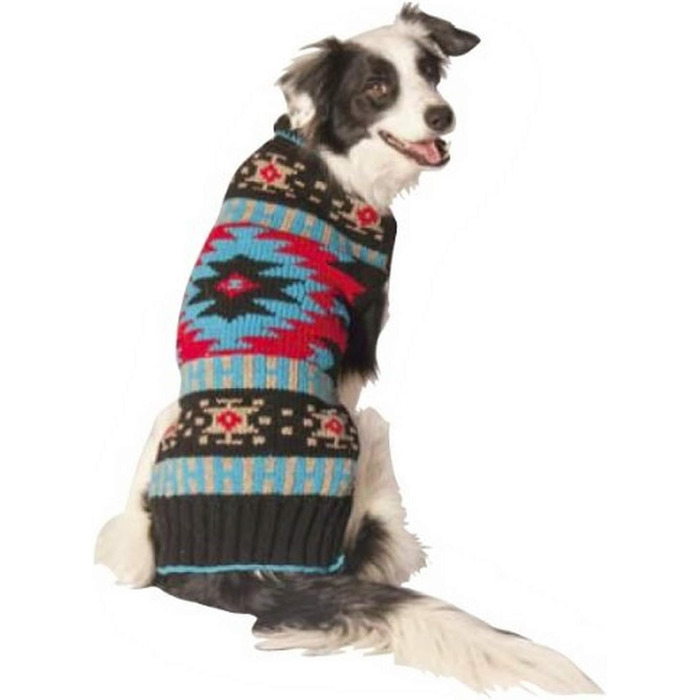 Светр для собак Chilly Dog Southwest XXL, чорний, теплий в'язаний одяг для собак великих порід