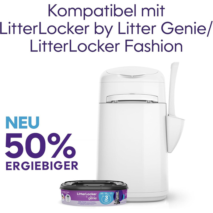 Лоттер Джені ЛоттерЛокер: 3 шт. касети XL для поповнення, оригінальна спеціальна плівка з бар'єром від запаху, гарантія 100% захисту від запаху