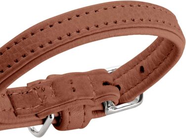 Нашийник для собак HUNTER SOHO MINI, колір: Cognac, шкіра, м'який, для маленьких собак та цуценят, Made in Germany, розмір 32