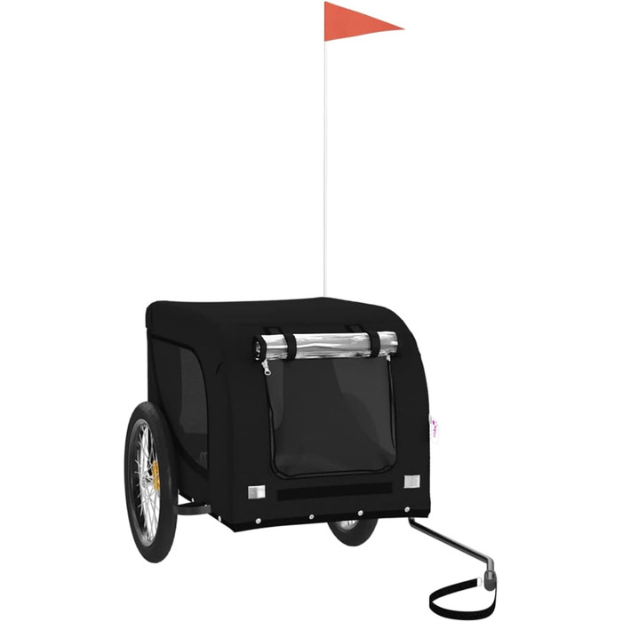 Ферштайнт Причіп для велосипеда, переноска для собак, чорний. Причіп для велосипеда, вантажний причіп, транспортний причіп. Максимальне навантаження 45 кг, матеріал: Оксфордська тканина та метал. Розміри: 136 x 69 x 73.5 см.