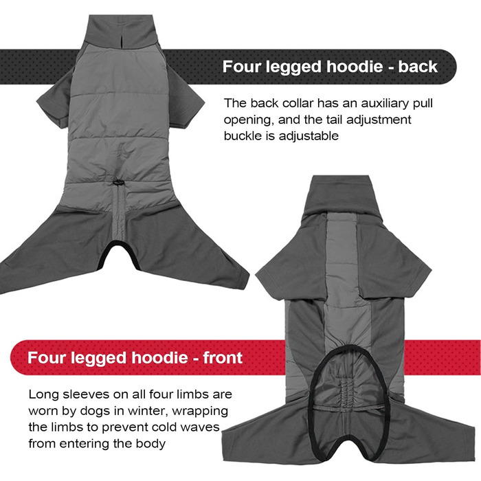 Флісовий зимовий теплий накид для собак з отвором для шлейки, сірий, розмір M